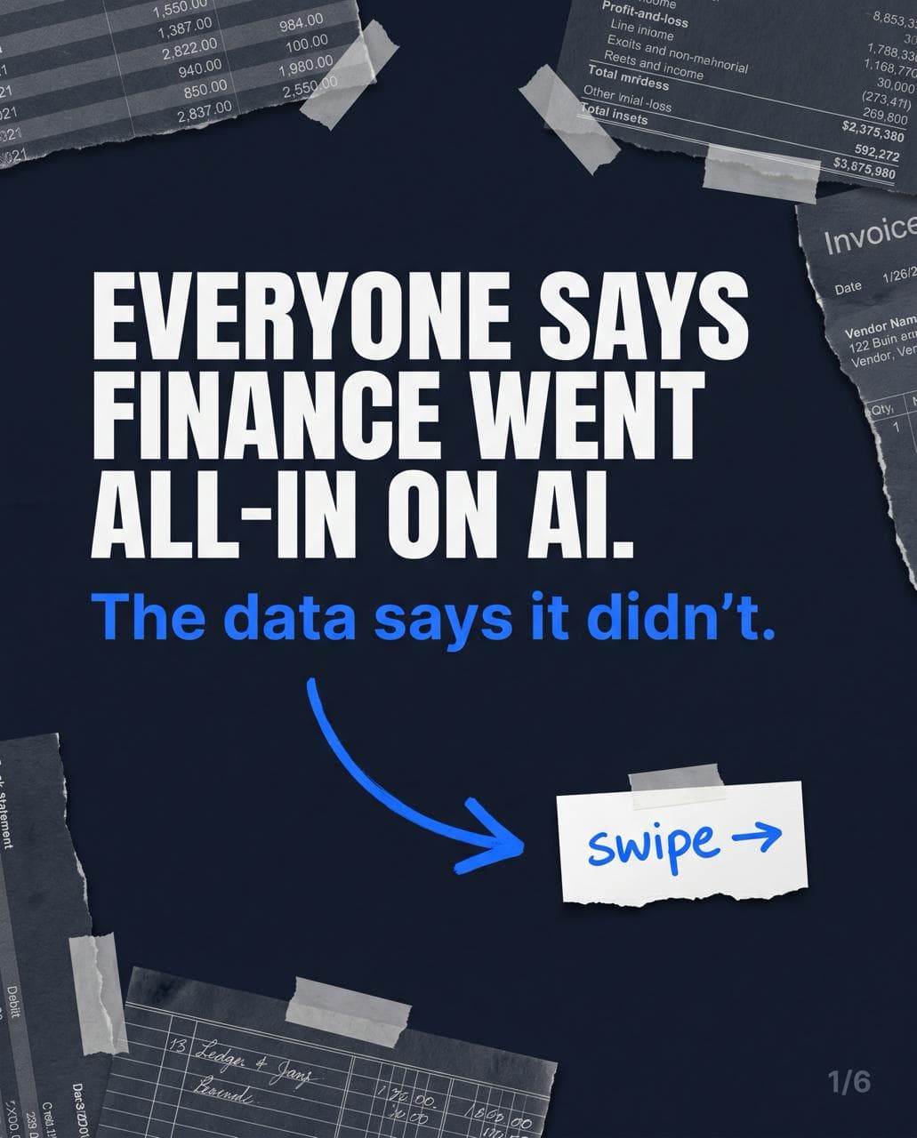 The AI adoption gap in finance — slide 1 of 6 — MetaWurks